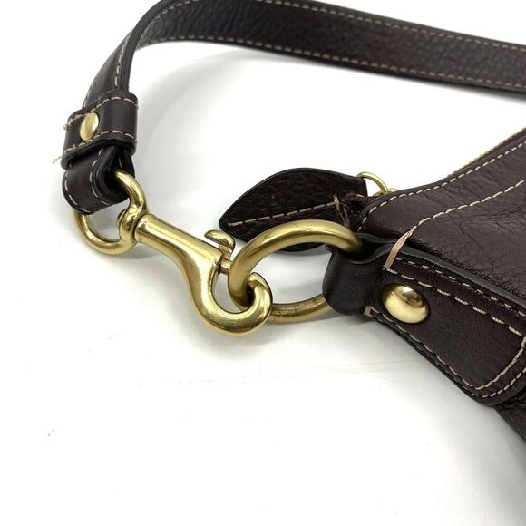 Coach Penelope Convertible Brown Leather Shoulder Bag Crossbody Handbag Purse - Picture 4 of 8